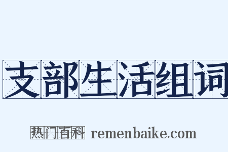 支部生活组词是什么意思的图片